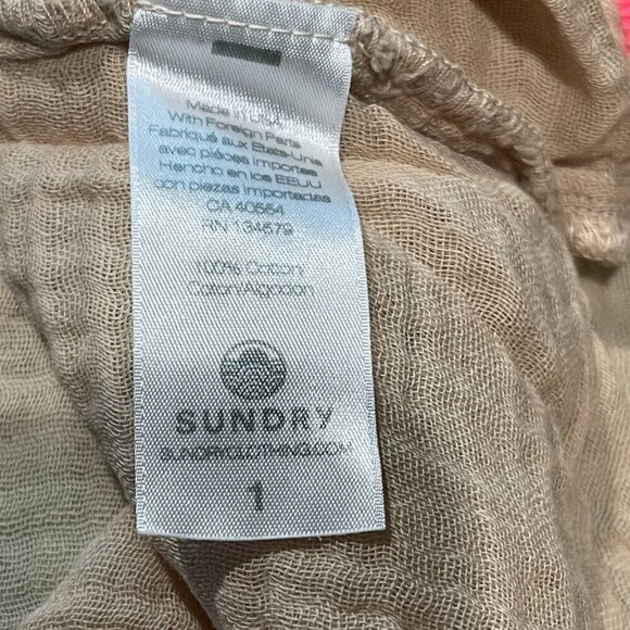 SUNDRY Relaxed Fit Dune Racerback Tank, Size Small, Dune & Pink - NWT - Picture 5 of 6